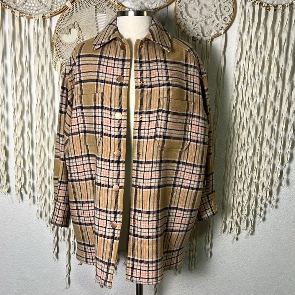 See by Chloe' Checked Wollen Coat Oversized Small